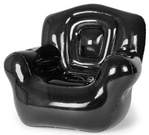 black blow up chair