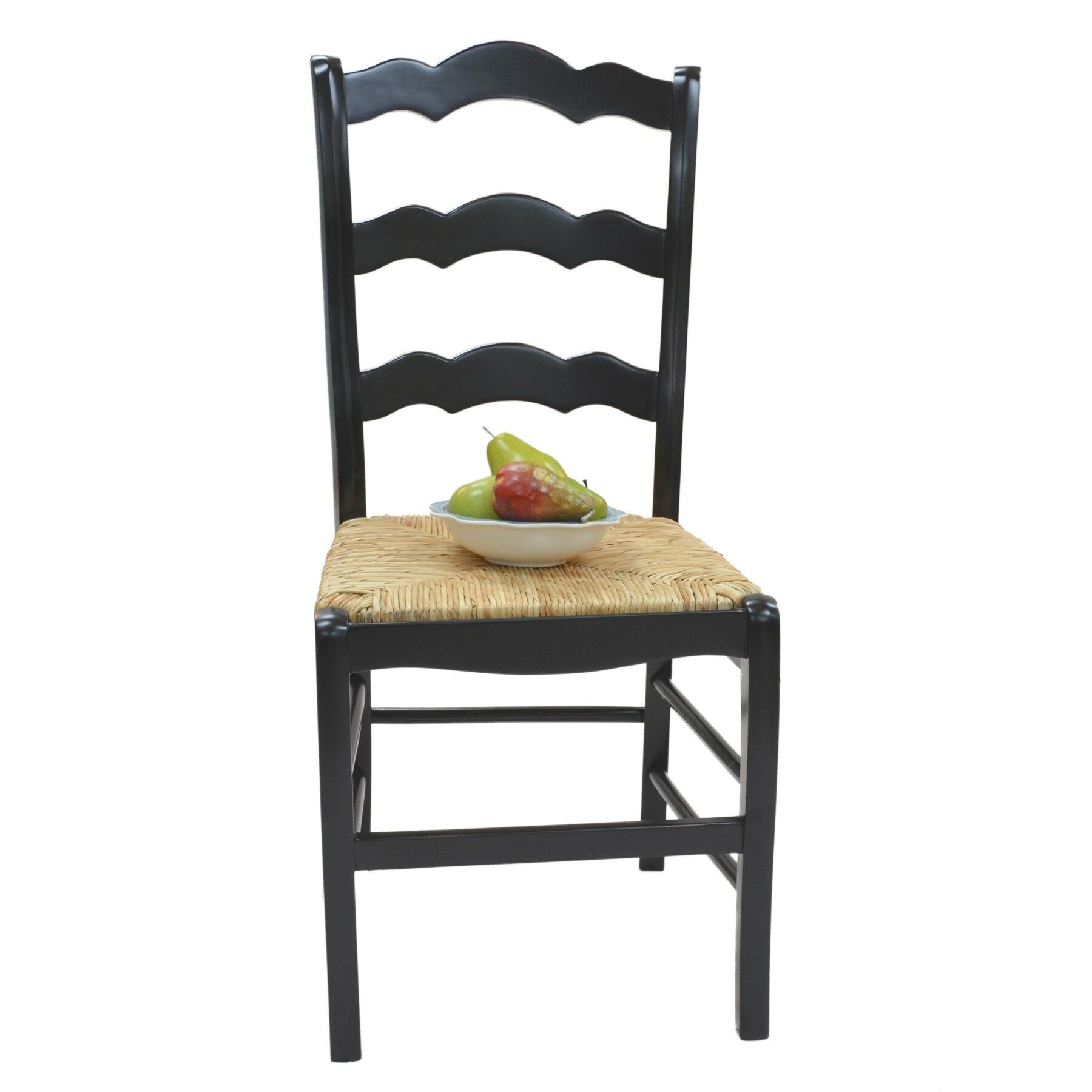 Carolina Cottage Ava Ladder Back Chair, Antique Black