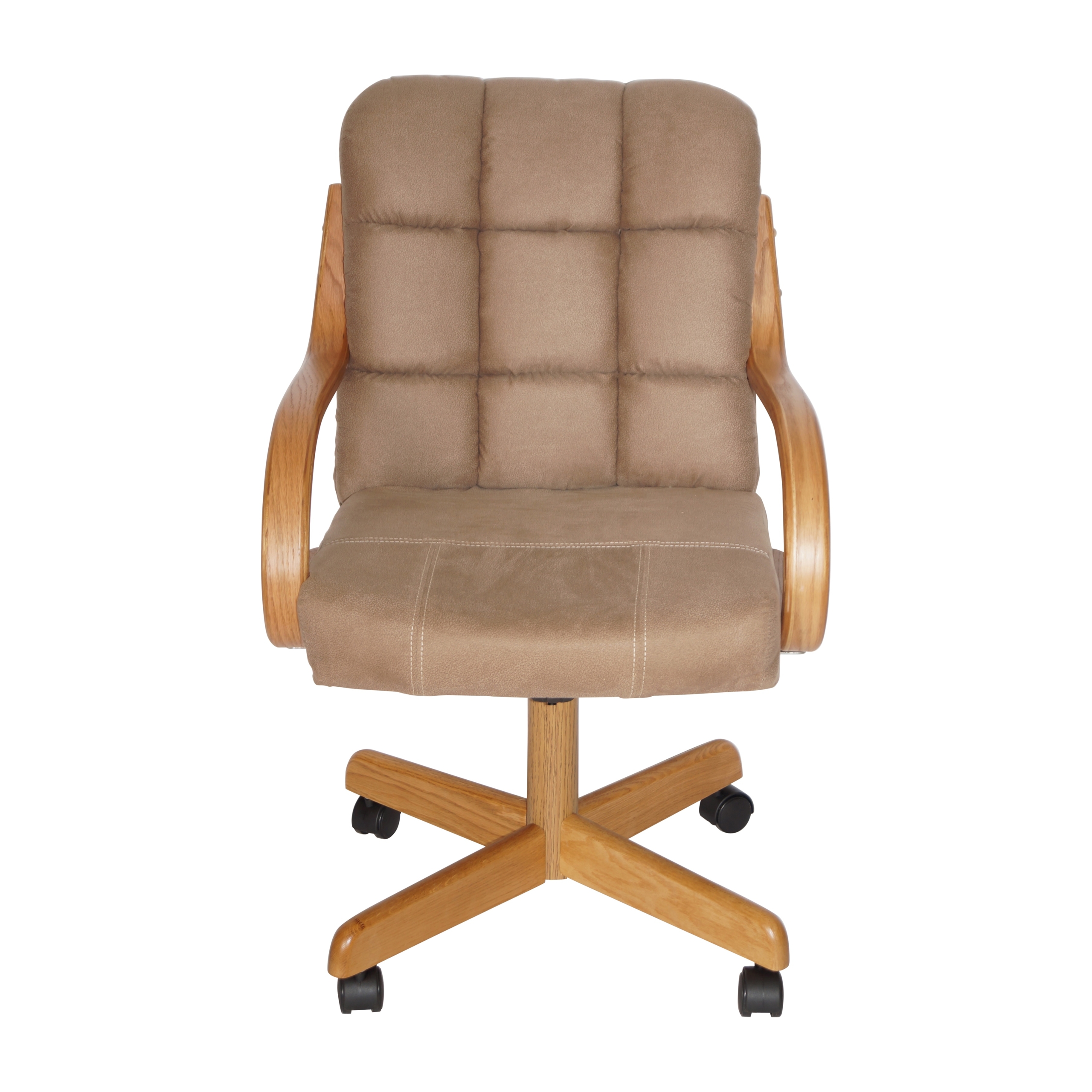 Casual Dining Cushion Swivel and Tilt Rolling Caster Chair