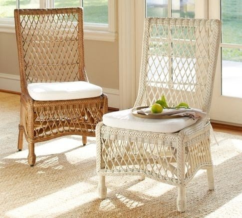Delaney rattan dining chair pottery barn 1