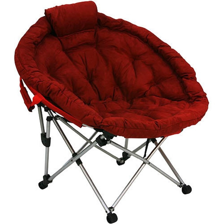 Large moon chair ruby red