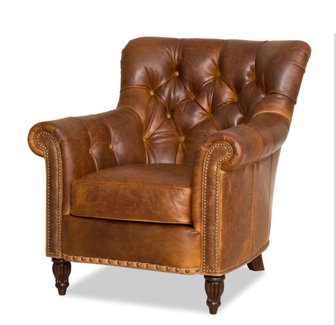 Leather club chair by bradington young