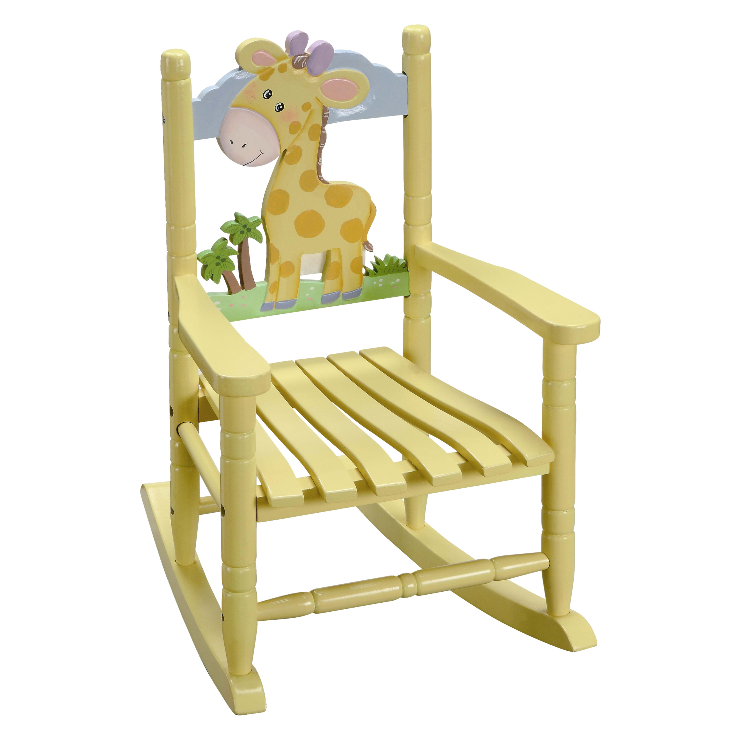 Teamson Kids Zebra Safari Wooden Rocking Chair for Children 