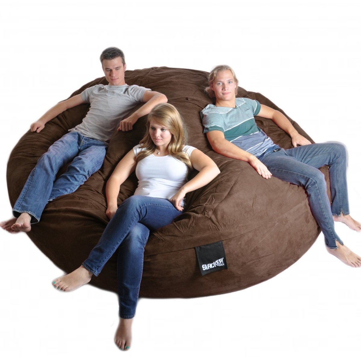Cotton, Beige Giant Bean Bag Chair XXL Indoor and Outdoor living room balcony garden bean bag 400L giant beanbag seat cushion chair for children & adults 180 x 140cm