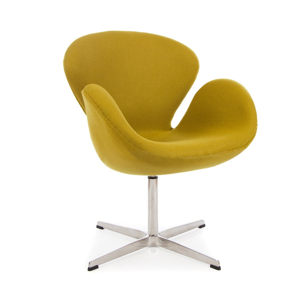 Arne Jacobsen Swan Lounge Arm Chair - Olive Green Cashmere