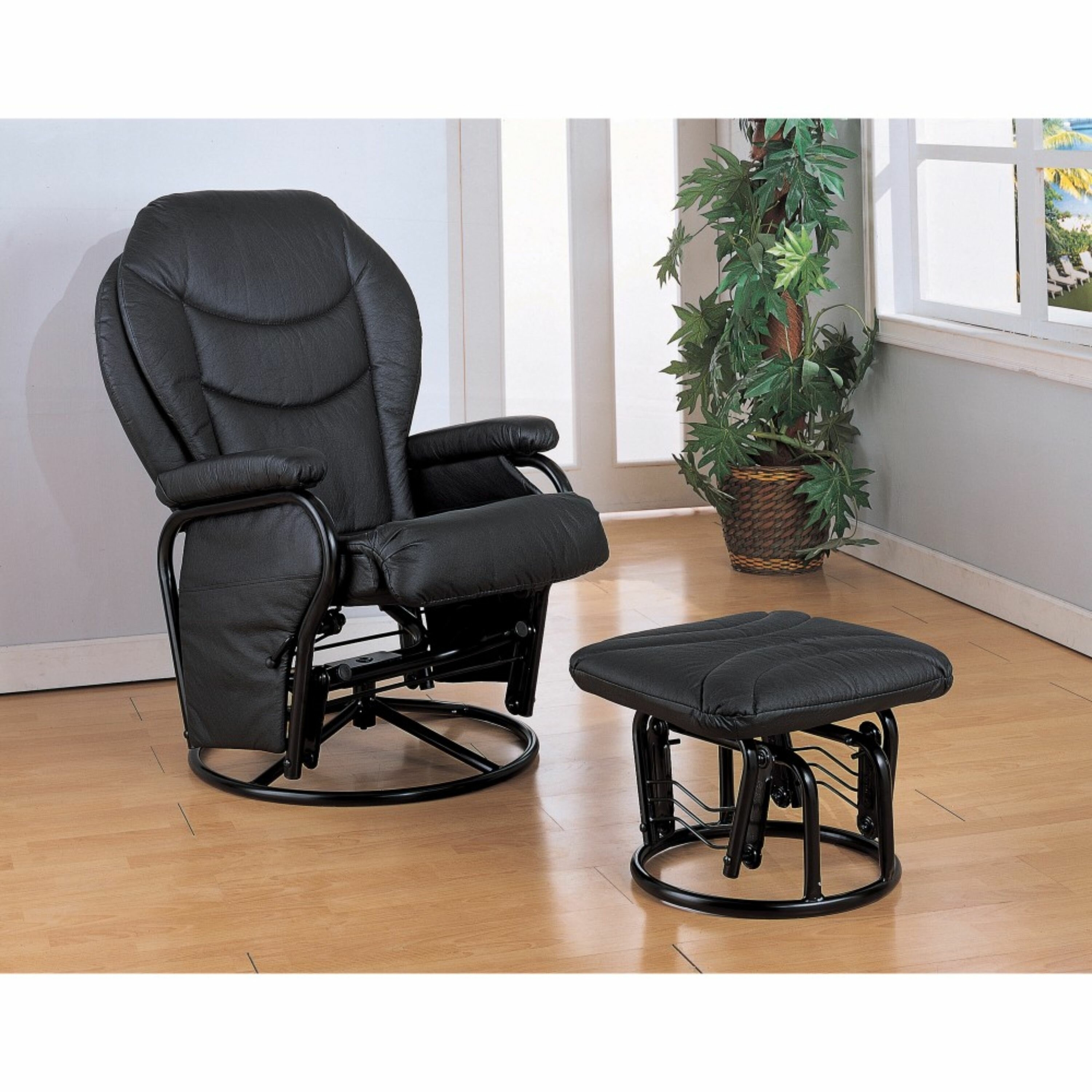 glider rocker with footstool