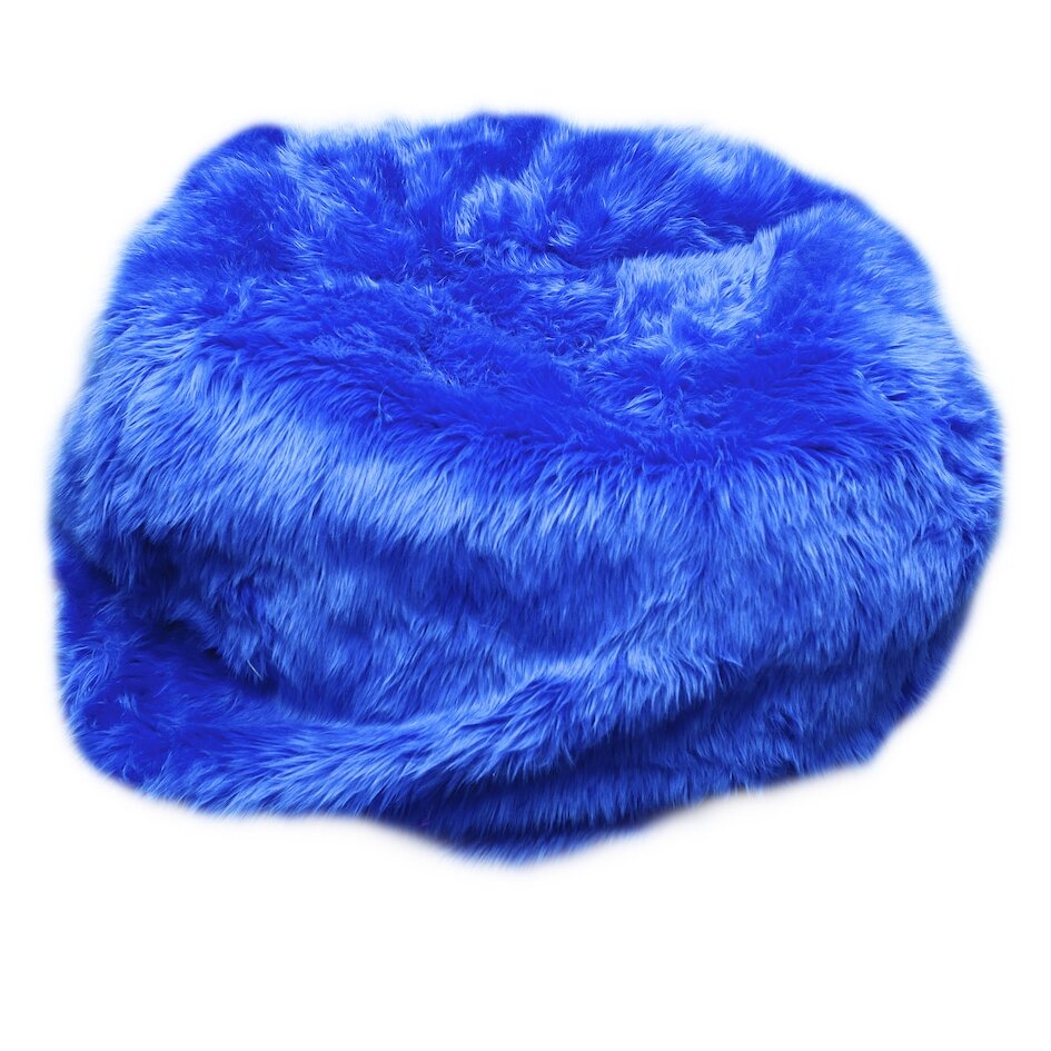 Fuzzy Fur Bean Bag Chair Size: 84", Color: Royal Blue