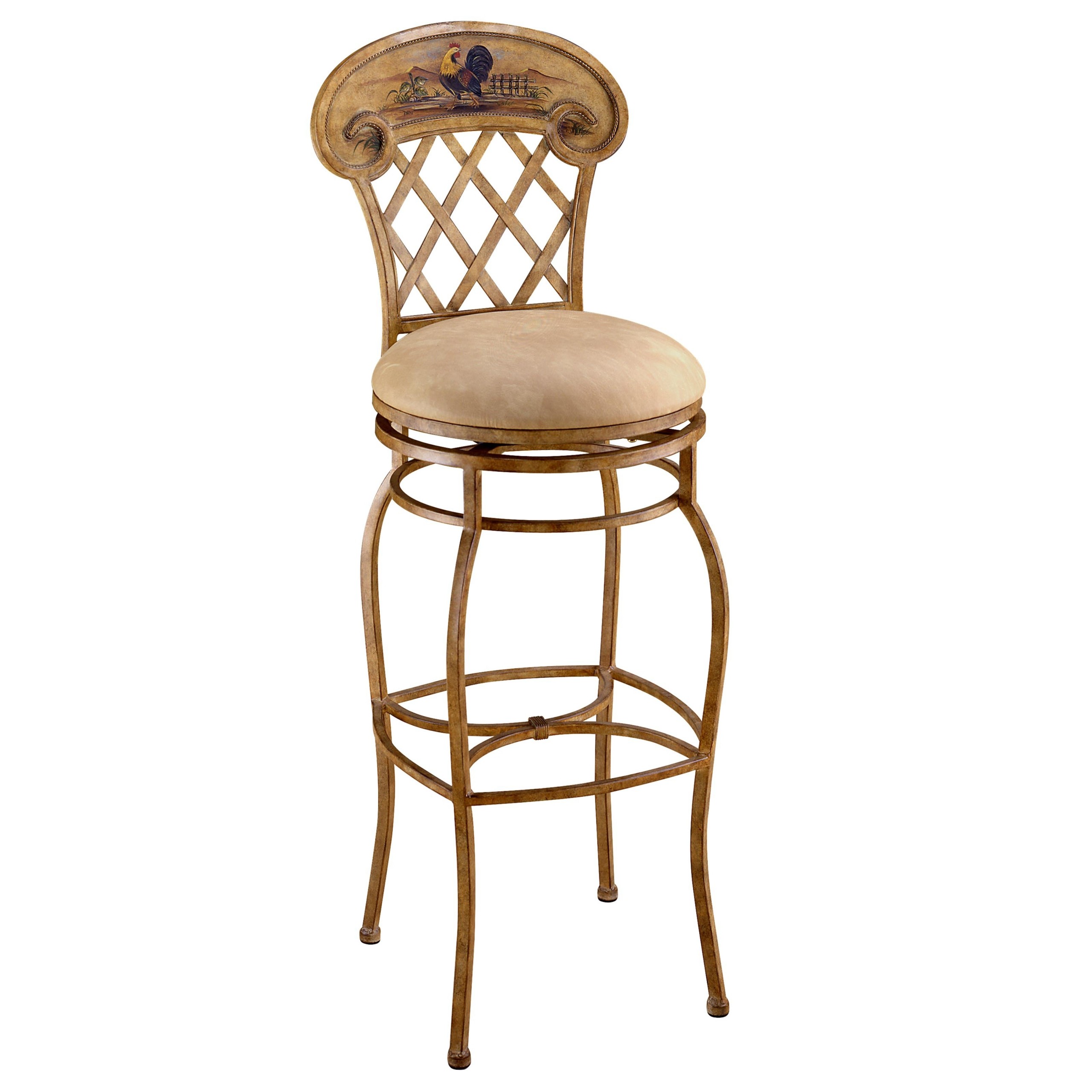 Hillsdale Rooster Hand-Painted 31 1/2" High Swivel Bar Stool
