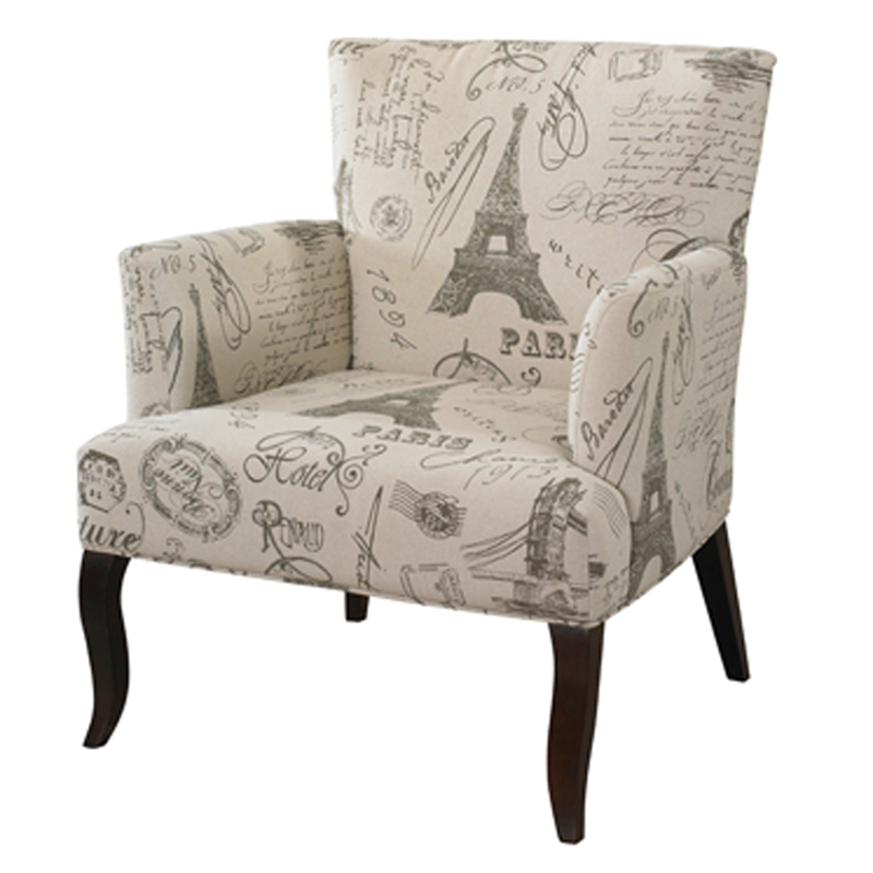 Powell French Calligraphy Wing Chair