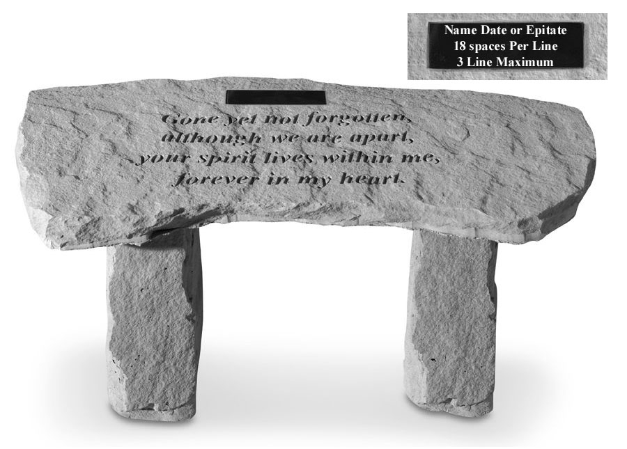 Garden Stone Memorial Bench: Those we have held...(Engravable)