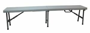 Industrial Grade 12F618 Bench, Center Folding, Blow Molded, White