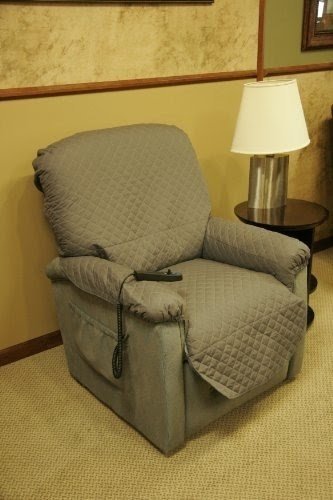 LIQUAGUARDTM Incontinence Recliner Cover (XLarge Dove Gray, fits overall chair size 35"- 48")