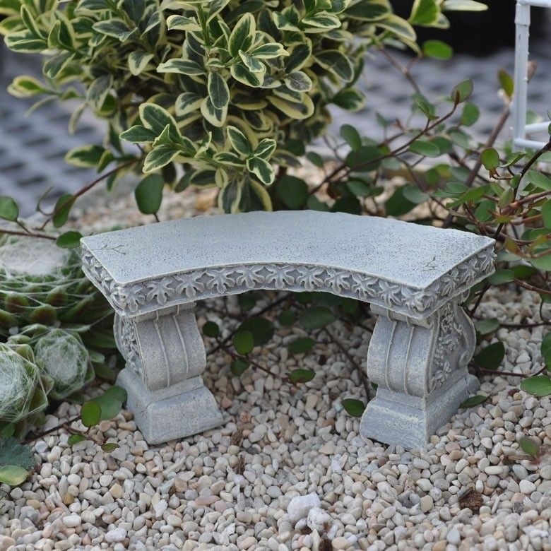 Miniature Fairy Garden Mini Curved Garden Bench