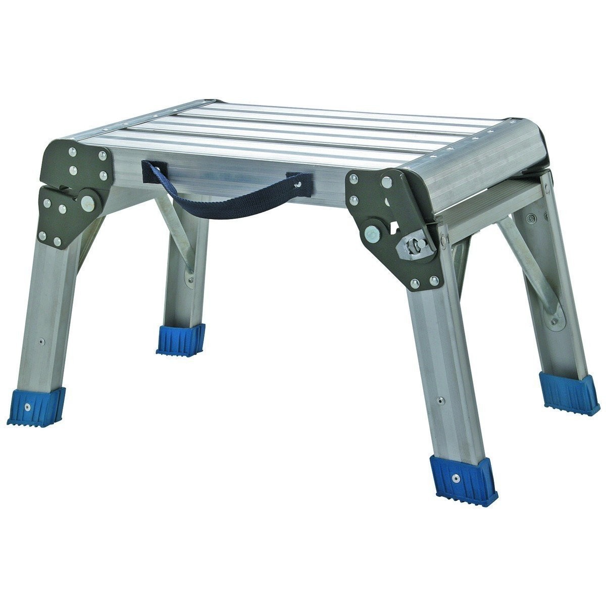 Step Stool and Working Platform 350 Lbs. Capacity Foldable Anodized Aluminum