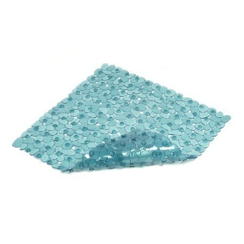 Con-Tact Brand PVC Shower Mat, Teal Pebble, 21" x 21"