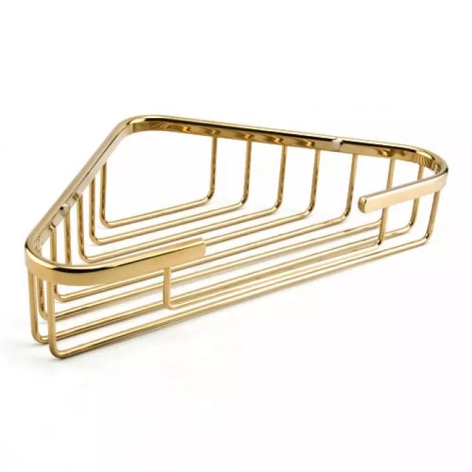 10-1/4" Solid Brass Corner Shower Basket -