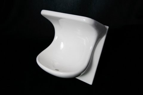 6"X6" White Ceramic Dual Shelf Soap Dish