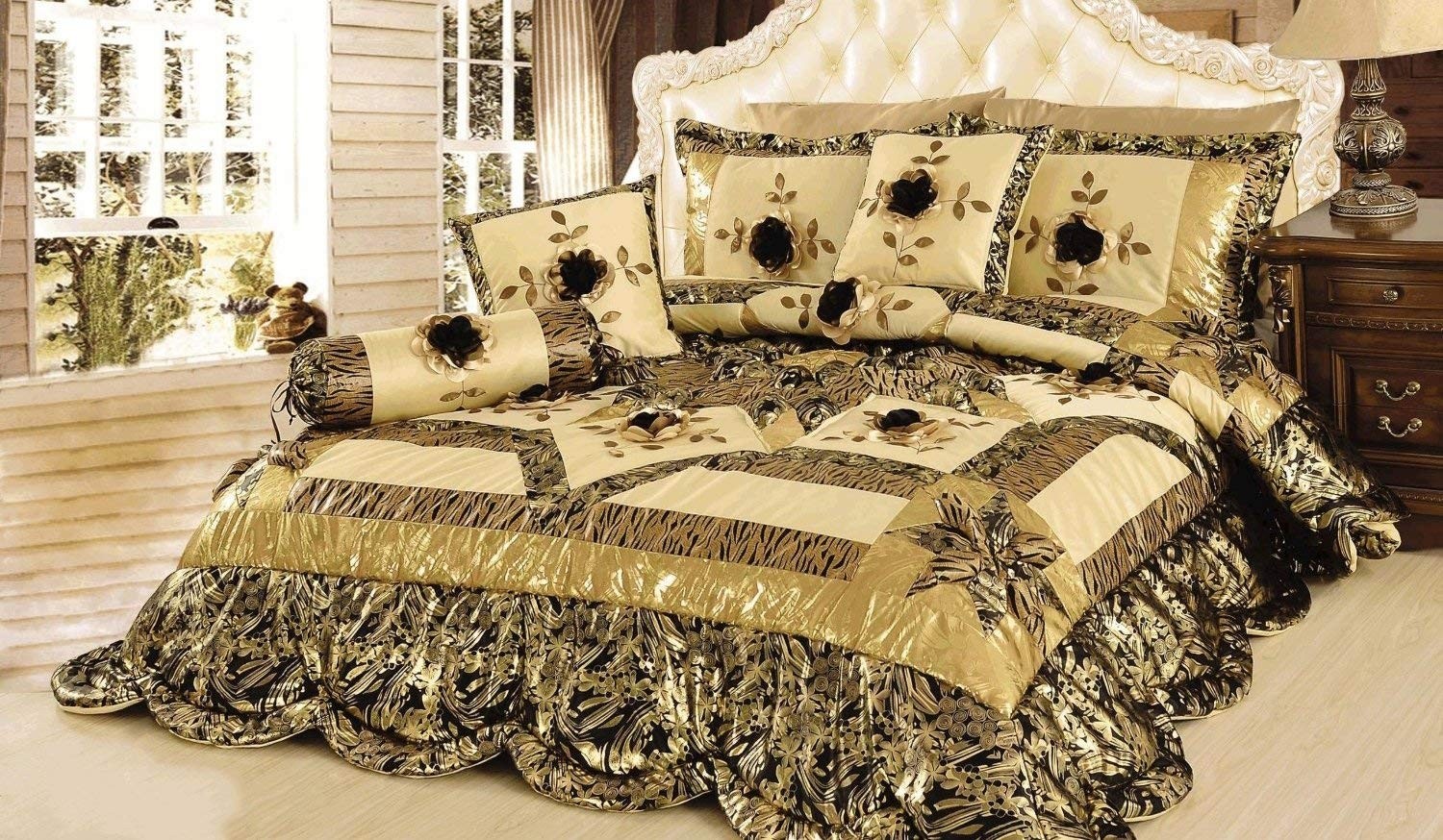 Luxury Animal Print Bedding Ideas On Foter   Tache 4 Piece Jungle Dreams Patchwork Comforter Set With Animal Prints Twin Size 