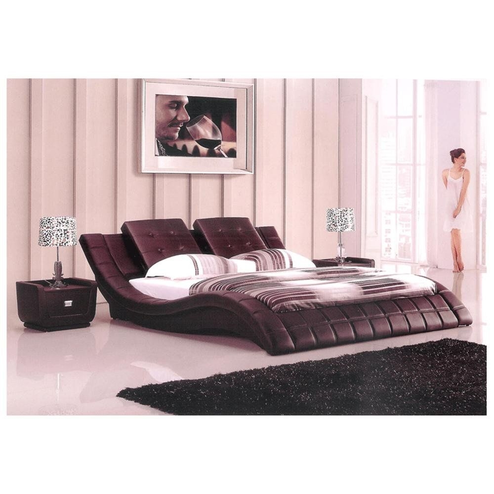 3pc Contemporary Modern Leather Queen Bed Set, AM-B8236-Q