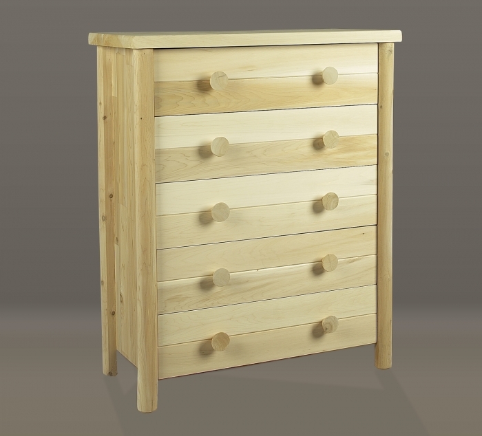45" Natural Cedar 5-Drawer Bedroom Clothes Dresser
