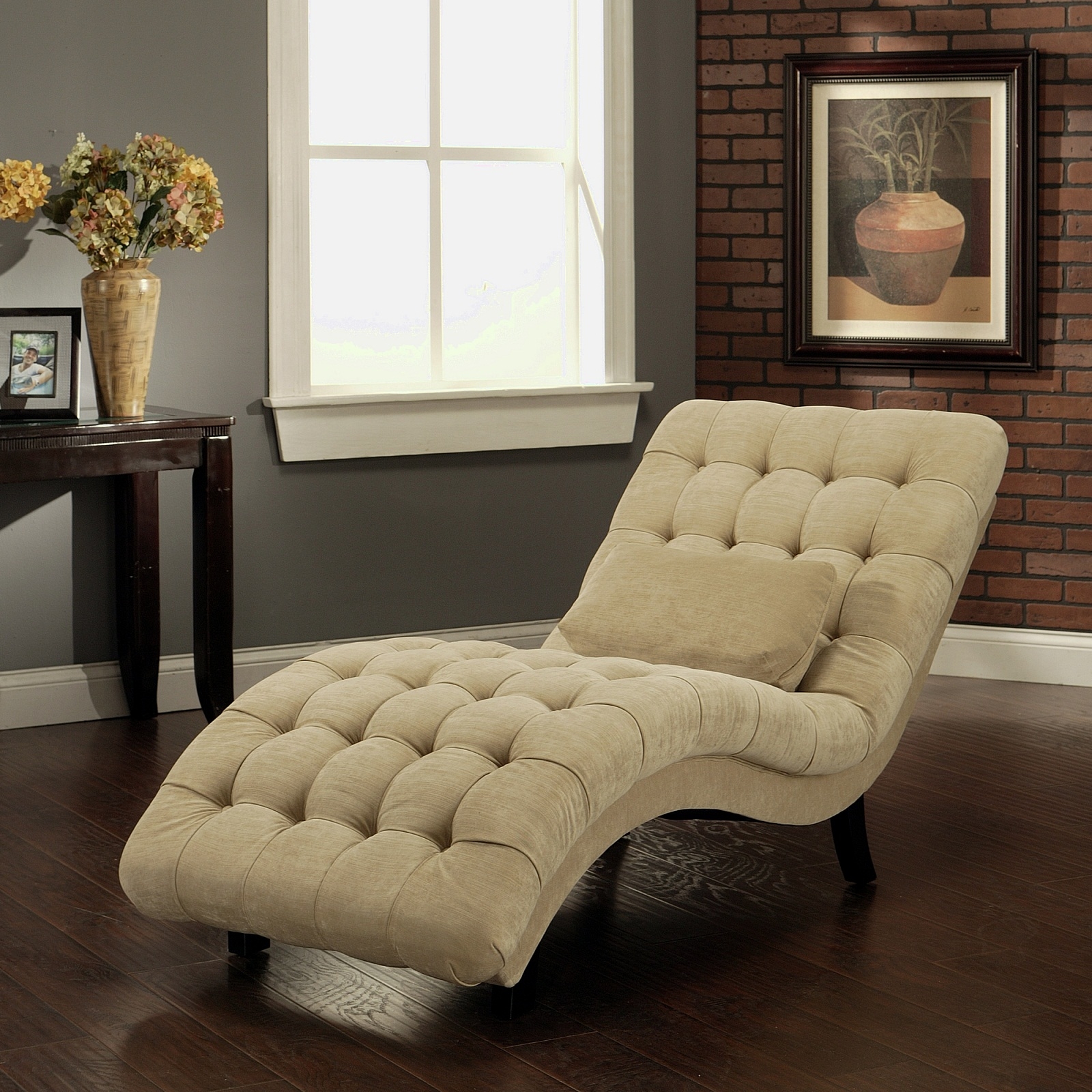 fabric chaise lounge