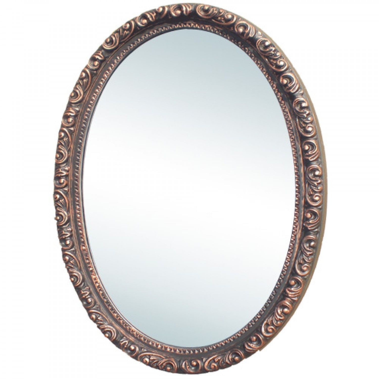 Camille Antique Oval Medicine Cabinet with Mirror
