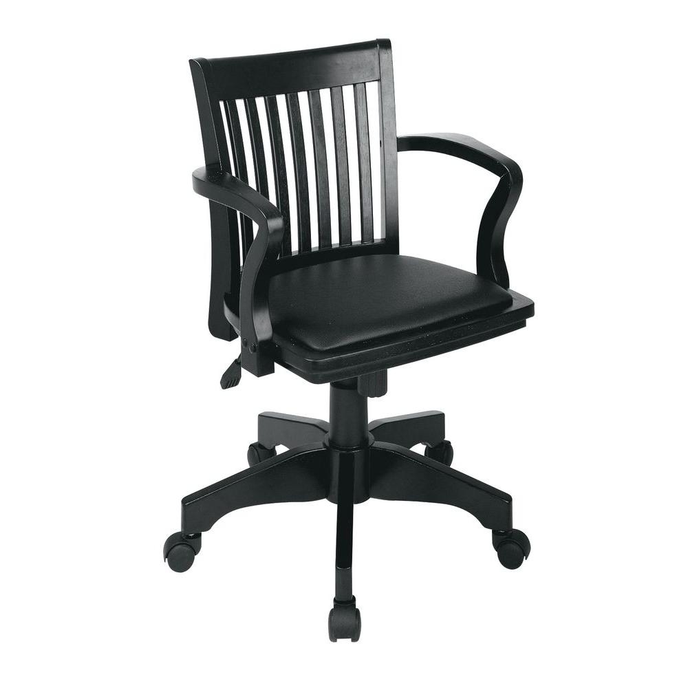 Deluxe Bankers Chair with Vinyl Padded Seat