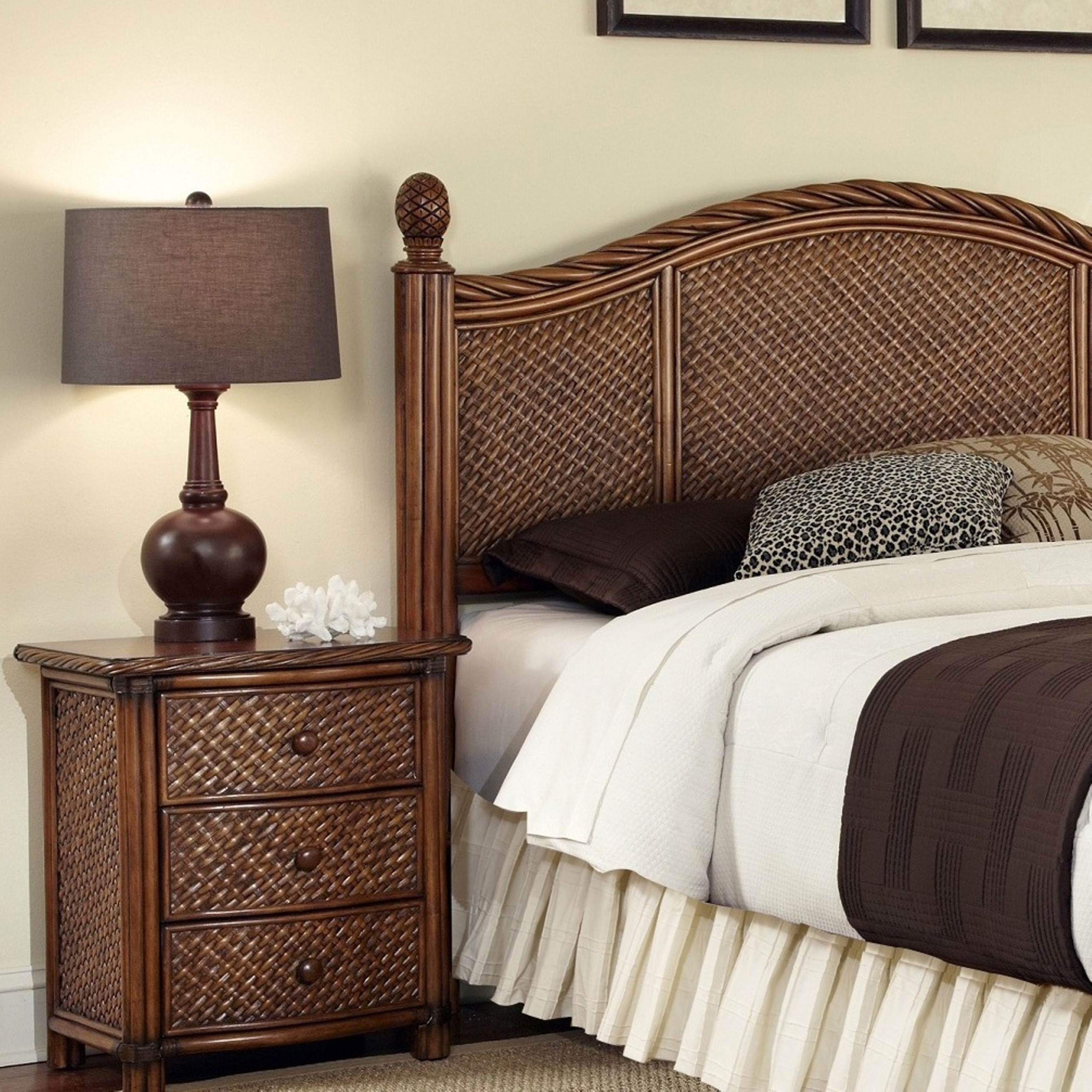 Cal king deals rattan headboard