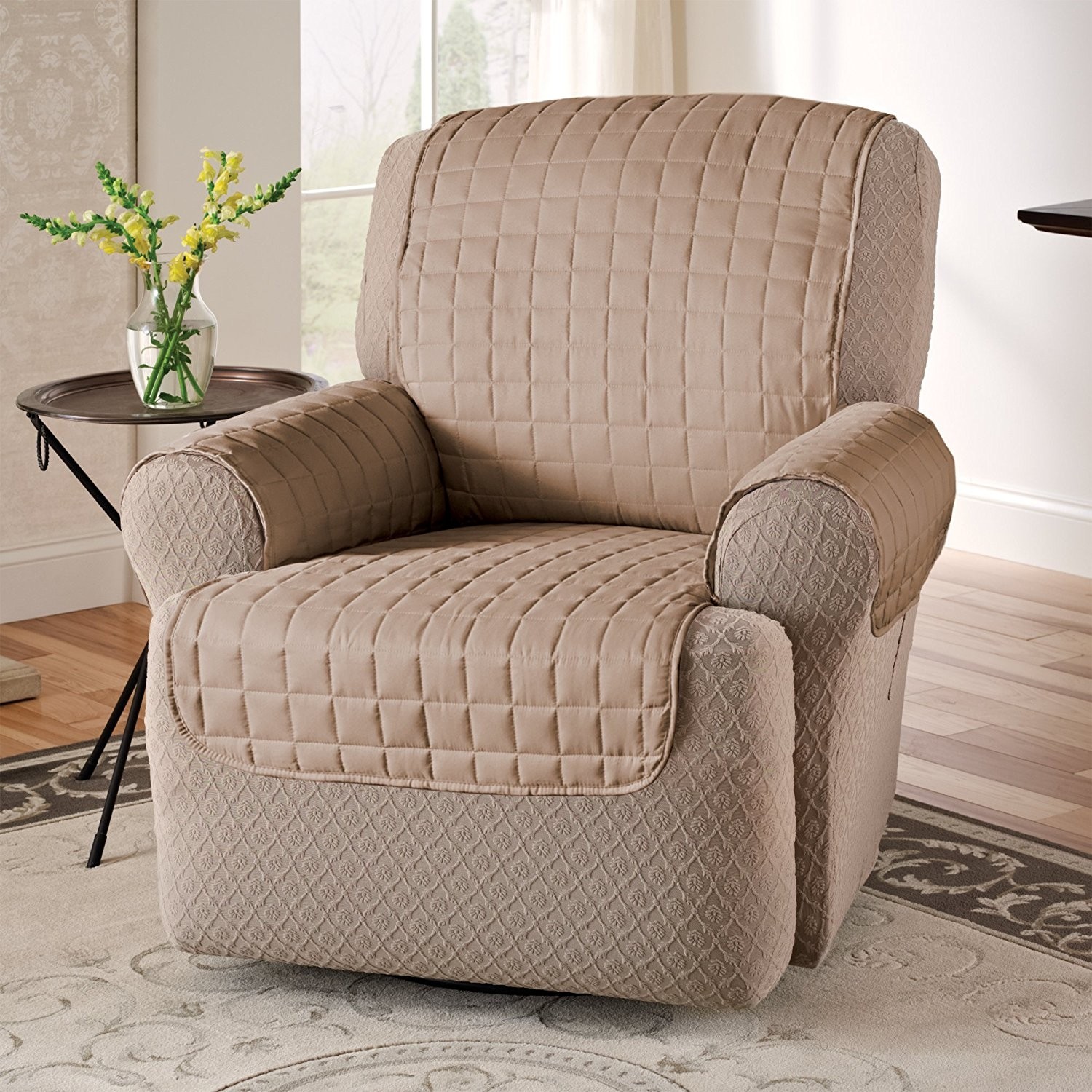 Innovative Textile Solutions Microfiber Wing Recliner Protector, Natural