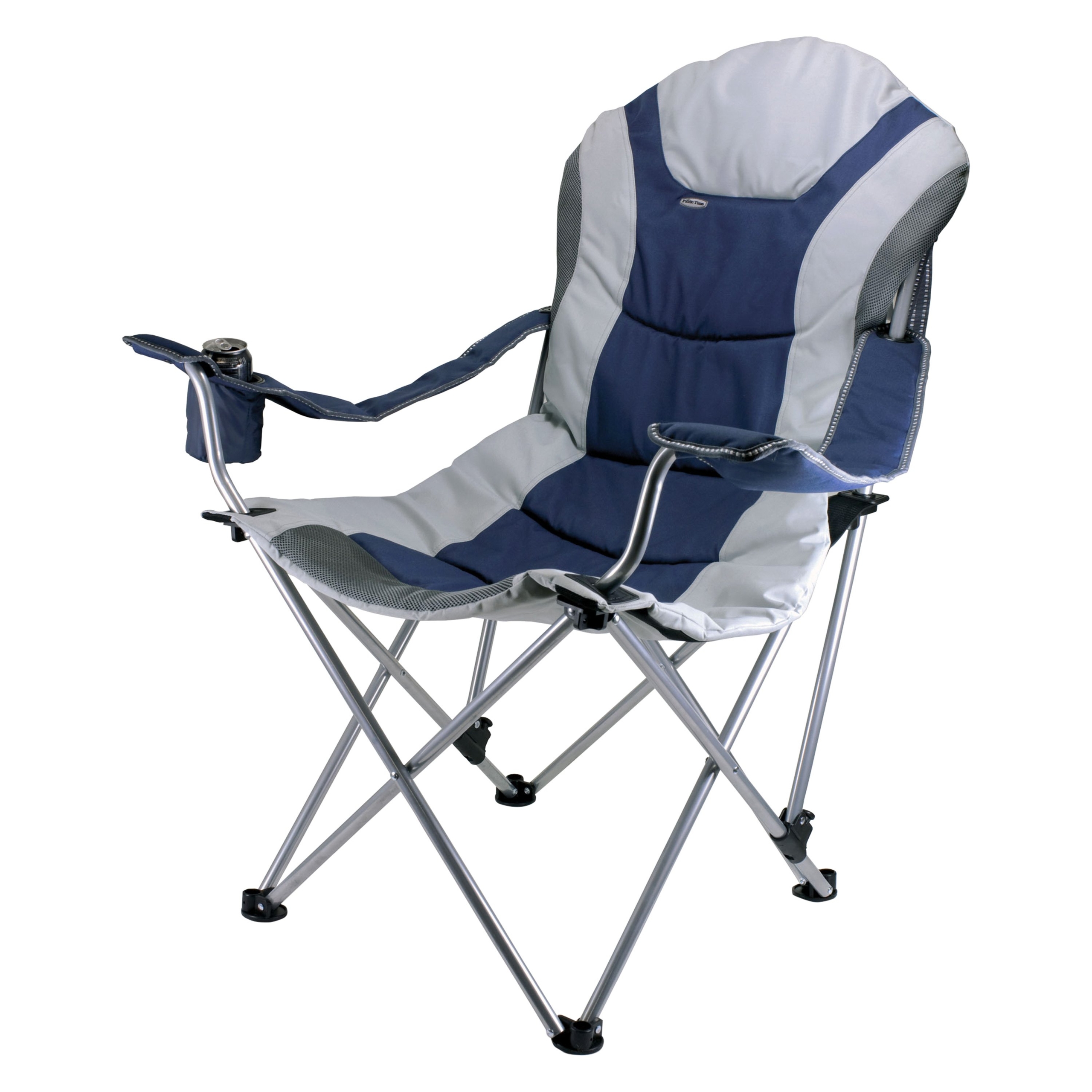 Picnic Time Portable Reclining Camp Chair, Navy