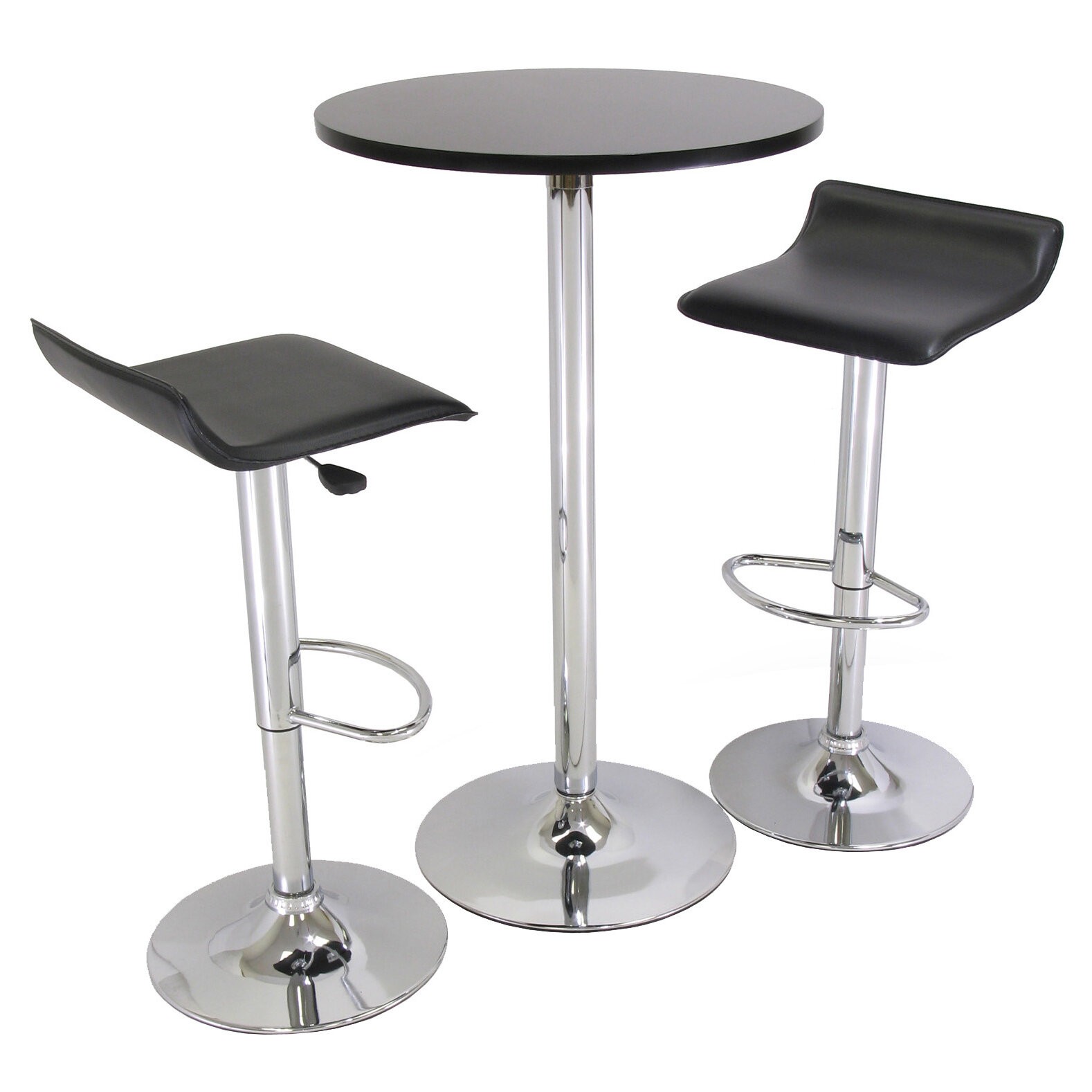 Winsome Wood Black and Chrome Pub Table