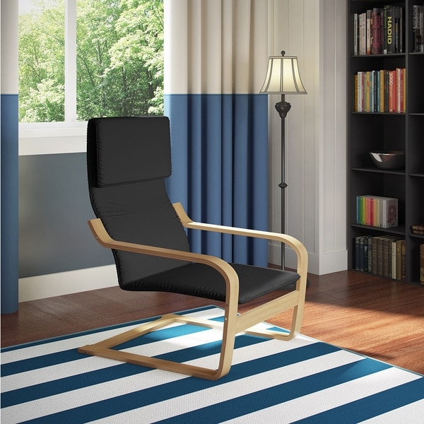 CorLiving LBQ-796-C Aquios Bentwood Contemporary Arm Chair, Dark Coffee