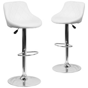 Light Yellow Saddle Kitchen Bar flash furniture 2 pack contemporary vinyl adjustable height bar stool with chrome base 44