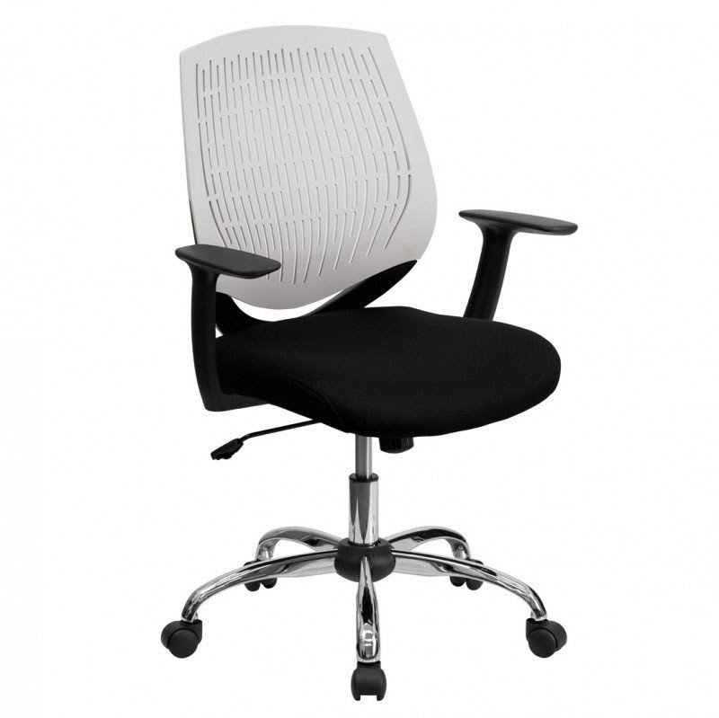 Flash Furniture Mid-Back Designer Task Chair with Chrome Base, Blue