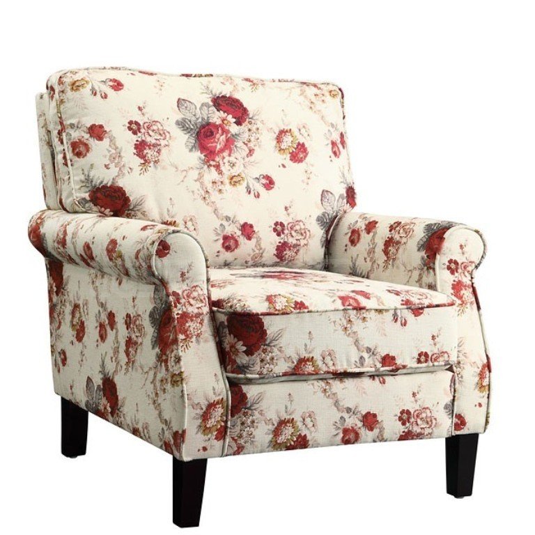 Red floral chair new arrivals