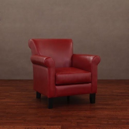 Best Selling Cosmopolitan Burnt Red Leather Arm Chair / Cigar Chair / Office Chair / Club Chair