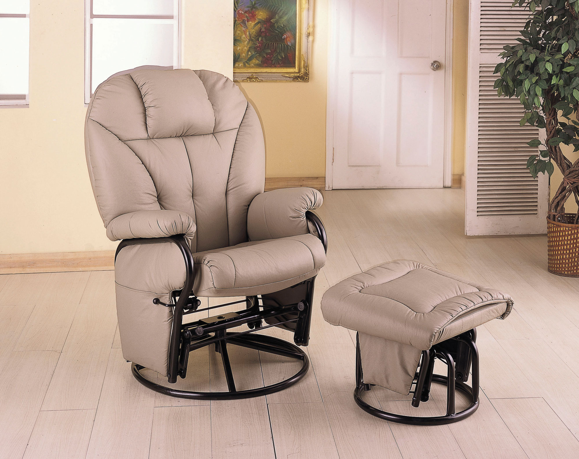 Northcrest alexander glider store rocker recliner with ottoman