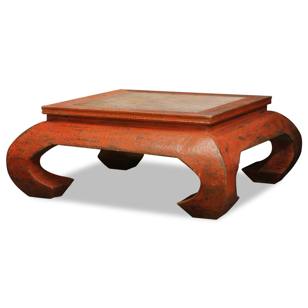 Elmwood Ming Coffee Table with Woven Top