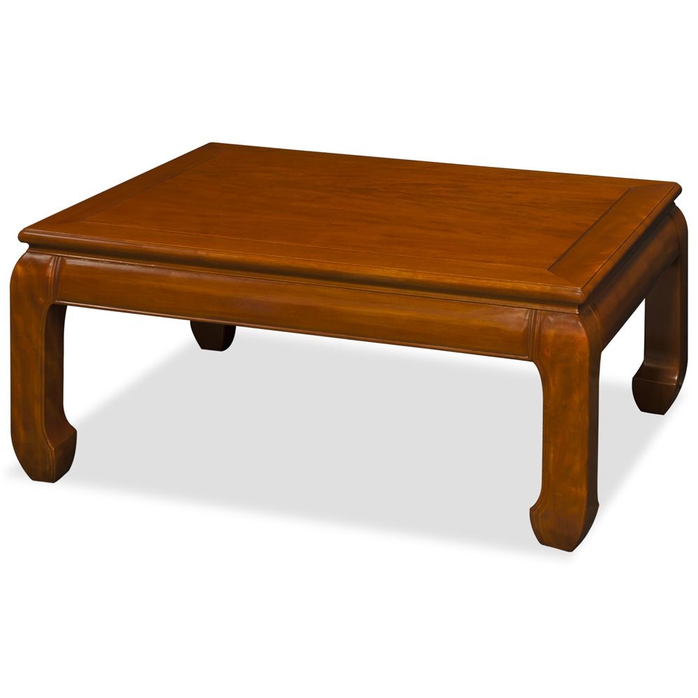 Ming Style Rosewood Coffee Table, 40in x 30in - Natural