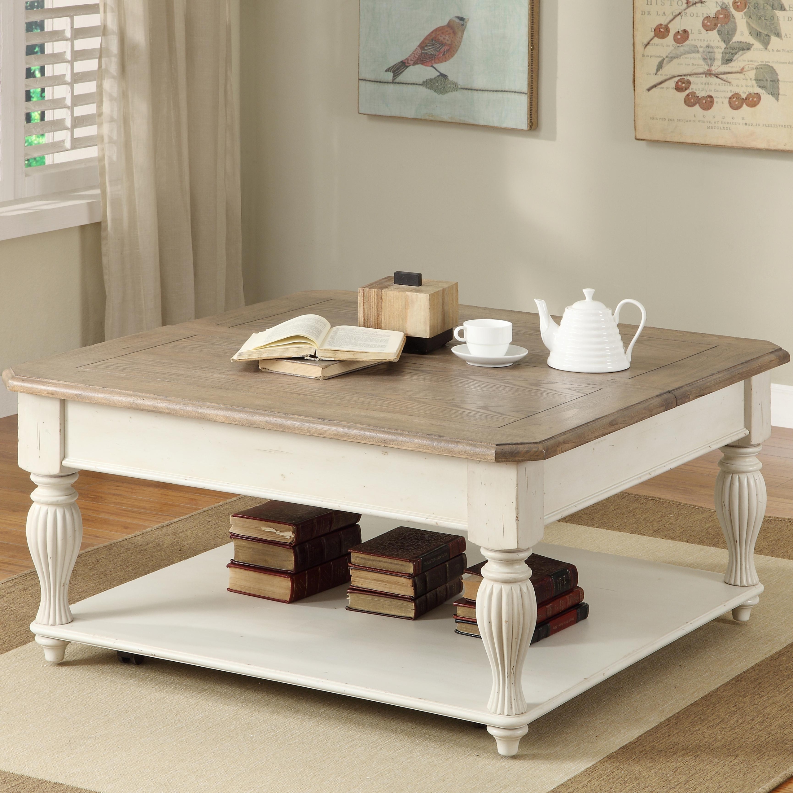 Riverside Furniture Coventry Two Tone Cocktail Table in Dover White