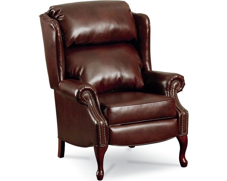 Queen anne leather recliner outlet chair