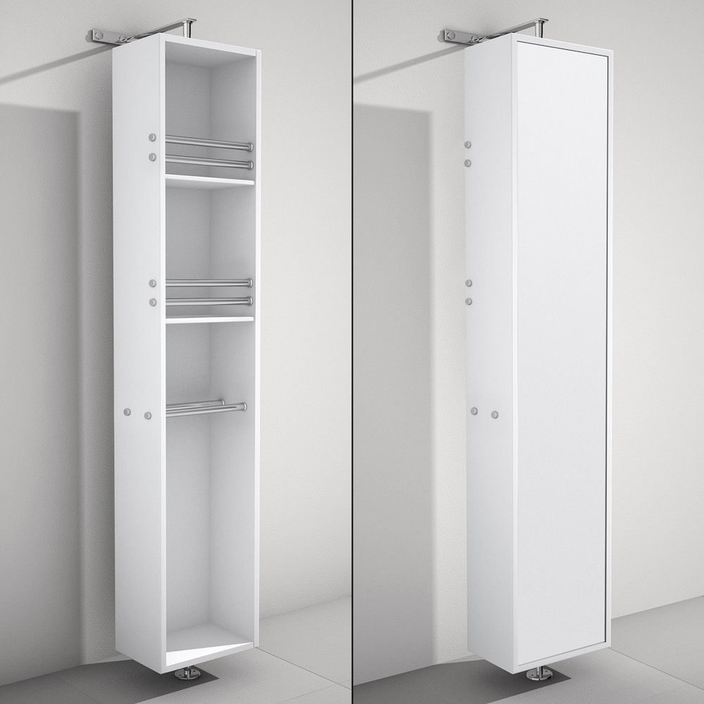 tall rotating mirrored bathroom cabinet