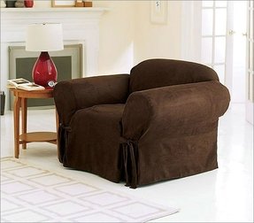 Covers For Armchairs Foter Chezmoi Collection Soft Micro Suede Solid Purple Armchair Arm Chair Cover Slipcover With Elastic