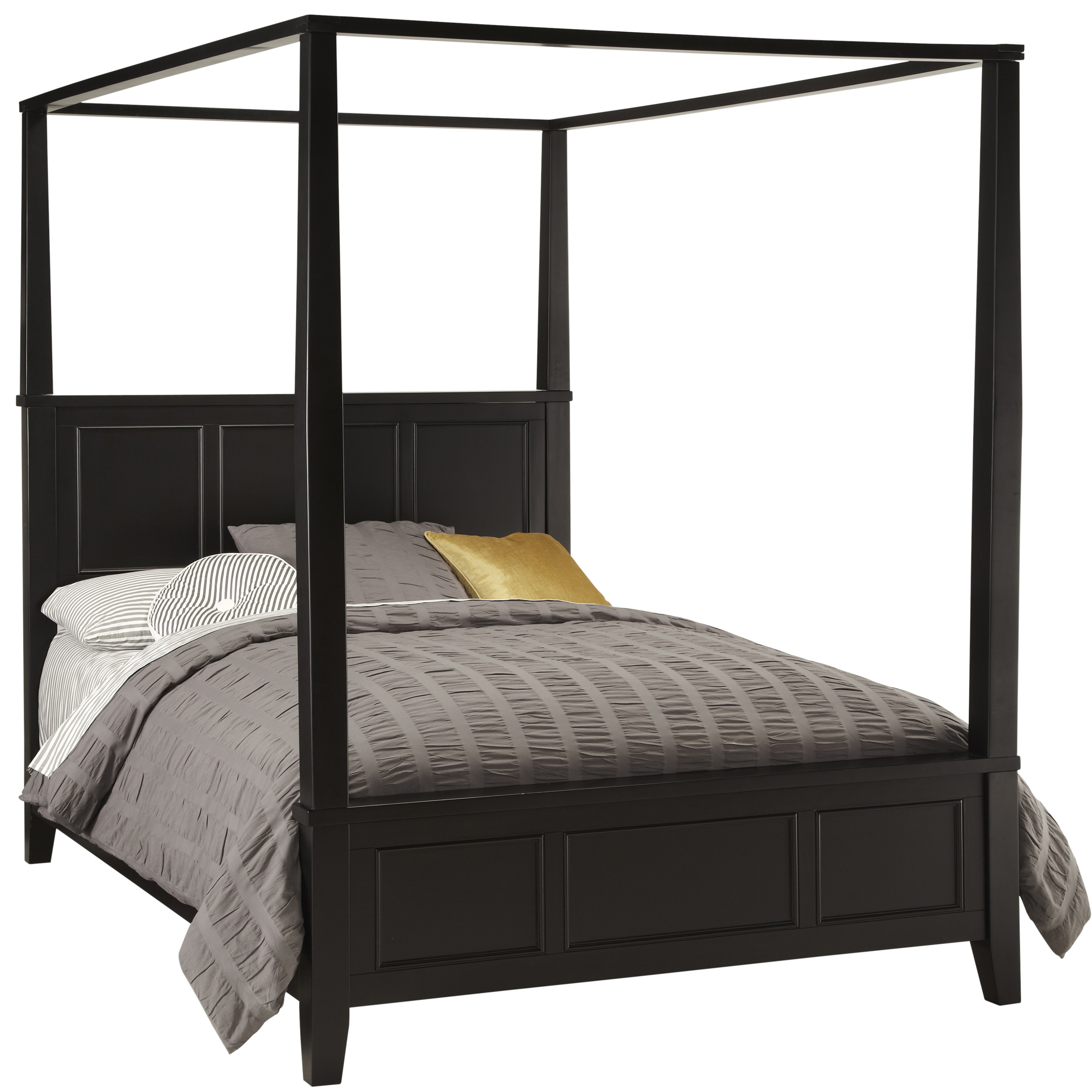 Home Styles Bedford Canopy Bed, King, Black