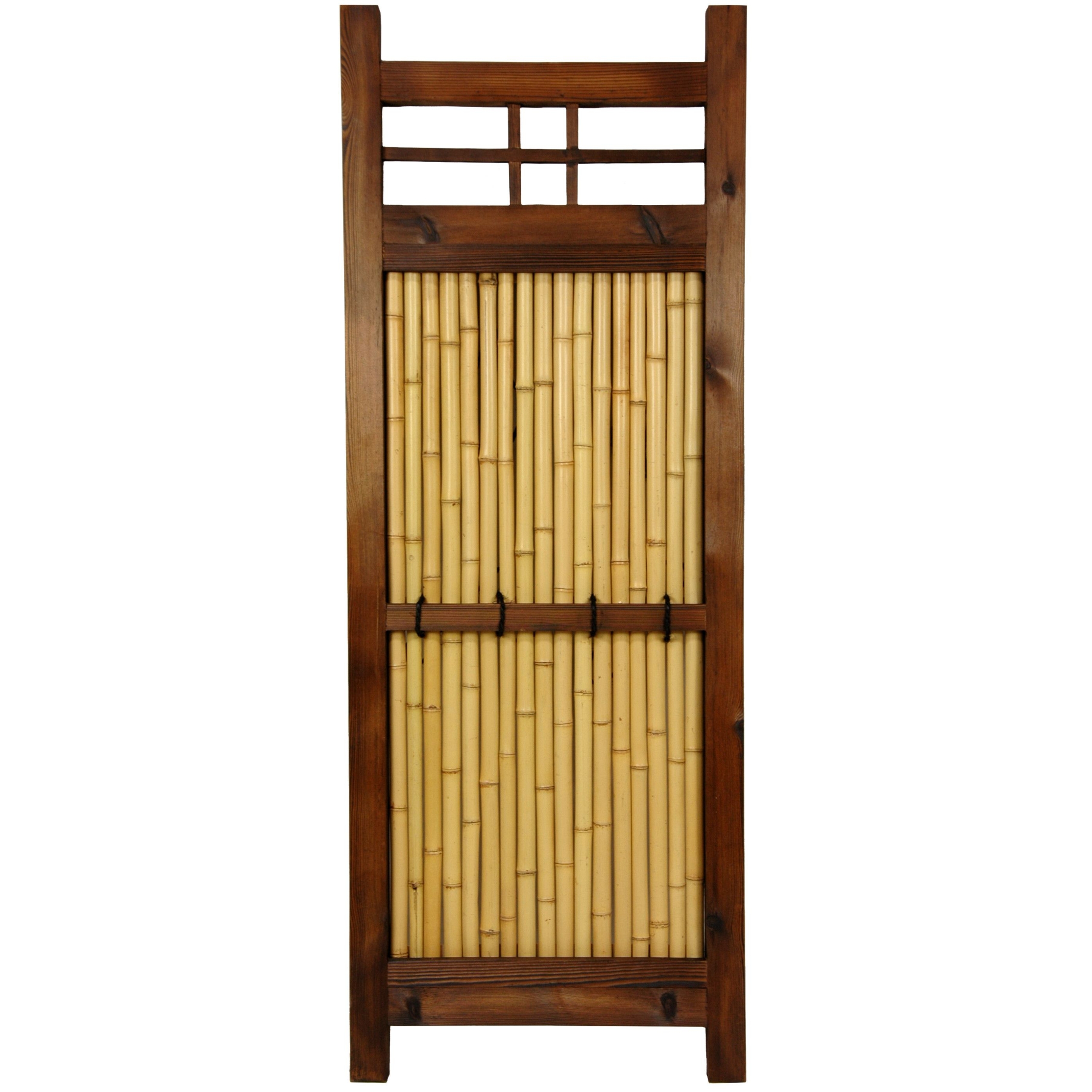 Oriental Furniture 4-Feet by 3-Feet Japanese Bamboo Kumo Fence