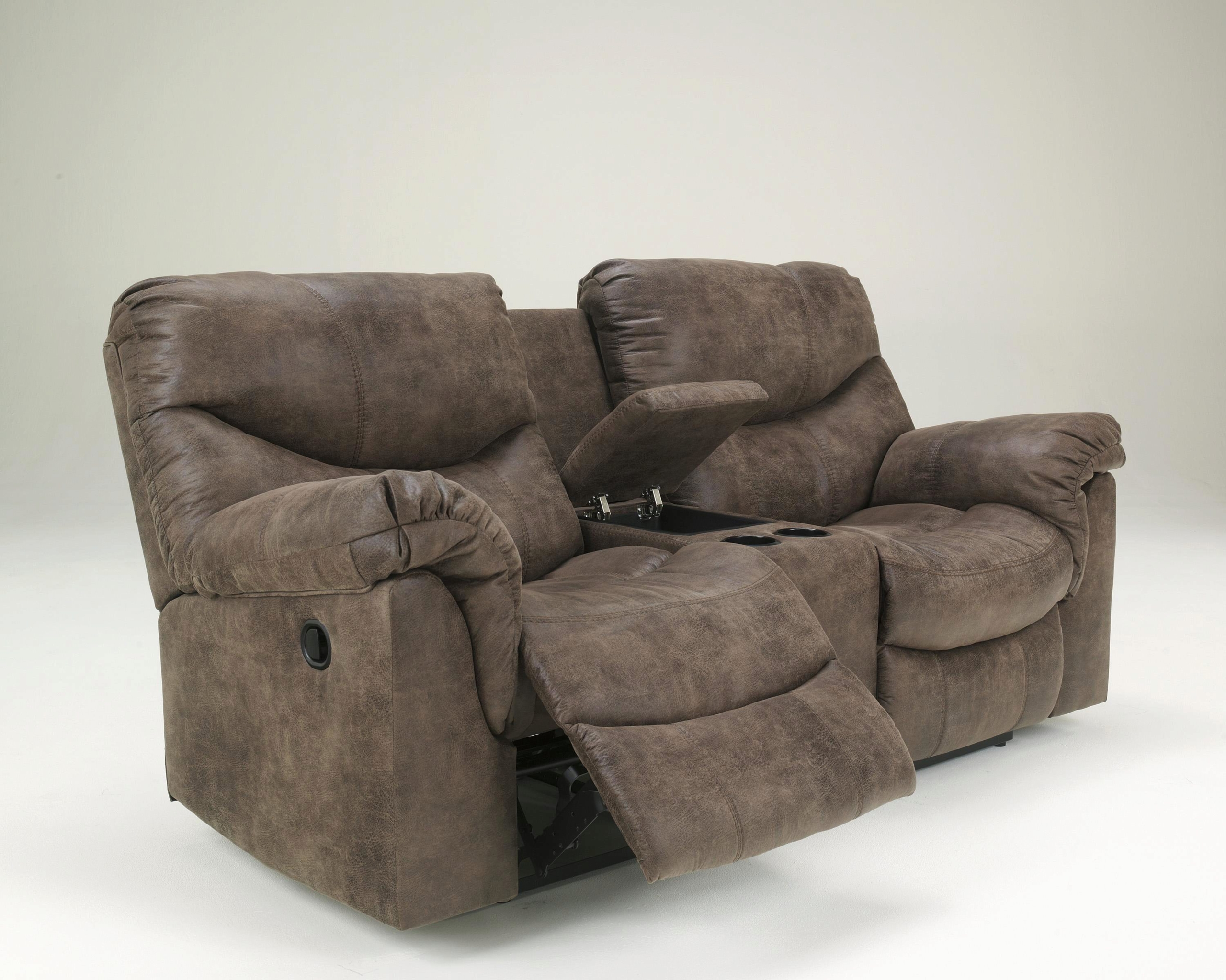 Alzena Double Reclining Loveseat with Console Power