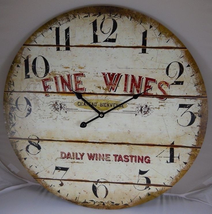 Antique Looking Fine Wines Wine Tasting Clock