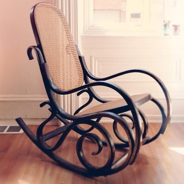 Bent wood rocking chair