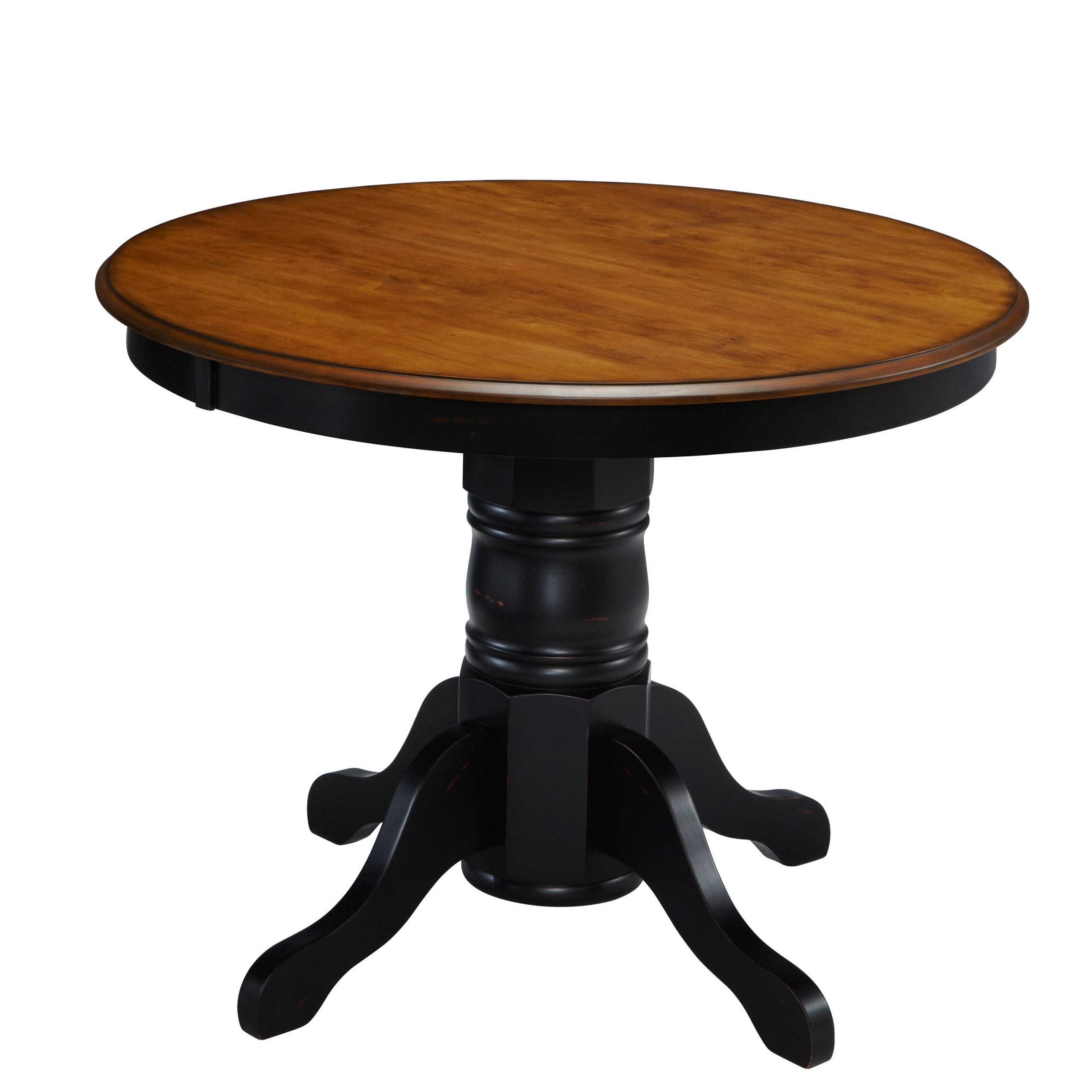 Home Styles 5519-30 The French Countryside Pedestal Table, Oak and Rubbed Black
