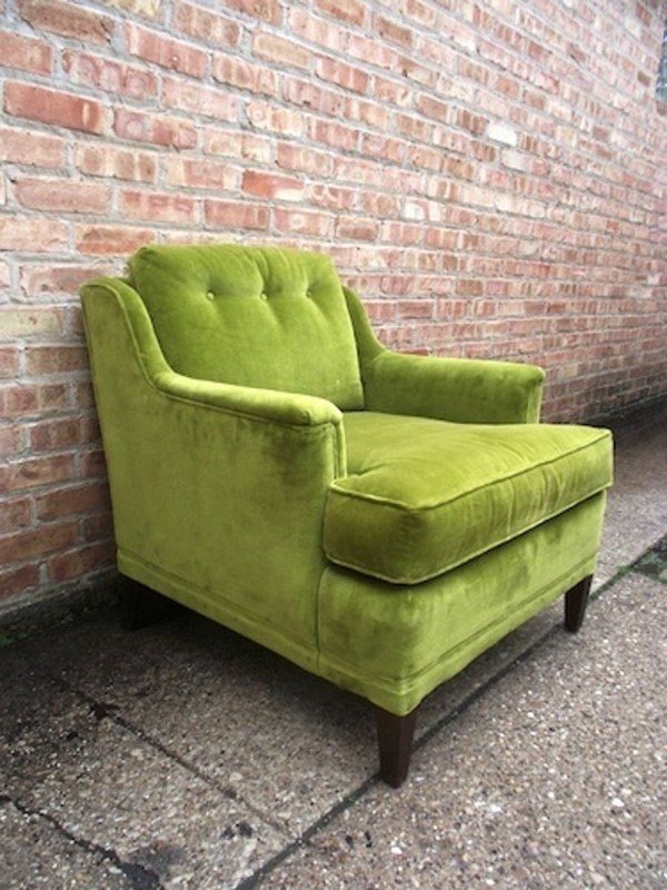 Pale green velvet chair hot sale